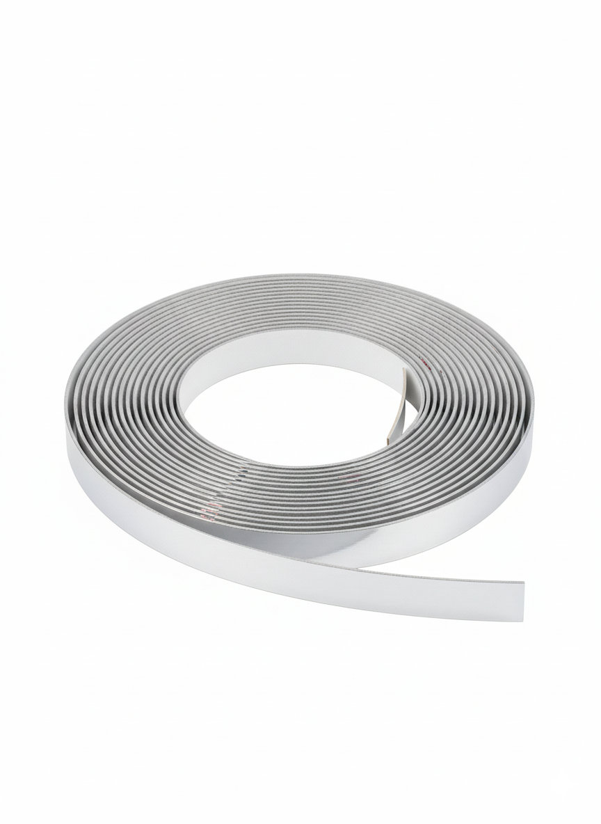 Robustline Pvc Molding Tape Flat Silver "robustline Adhesive Tape Roll Premium Hardware for Door Cabinet Window Furniture and Interior Use